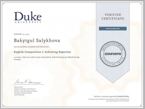Coursera сертификаттары